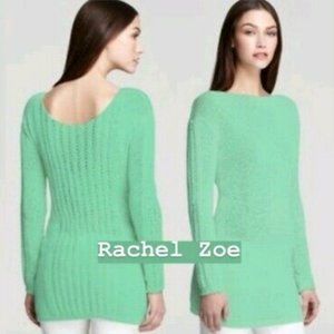 Rachel Zoe Mint Green Open Cable Karla Sweater